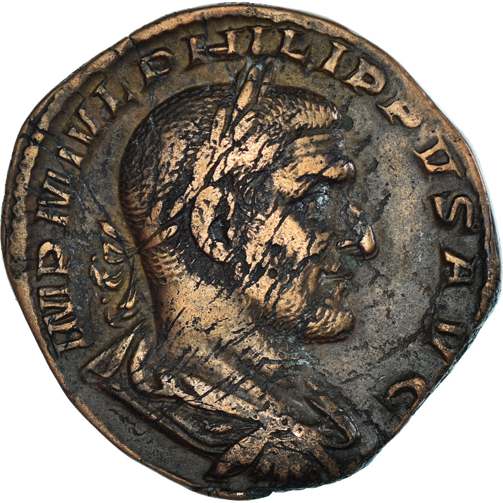 Mince,
Filip I,
Sestertius