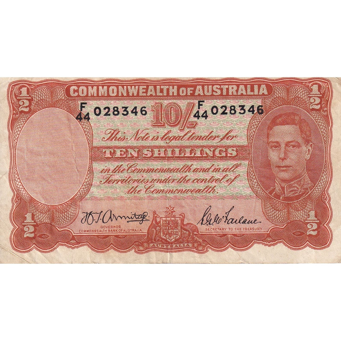 Bankovka,
Austrálie,
10 šilinků