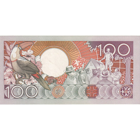 Surinam,
100 zlatých,
1986