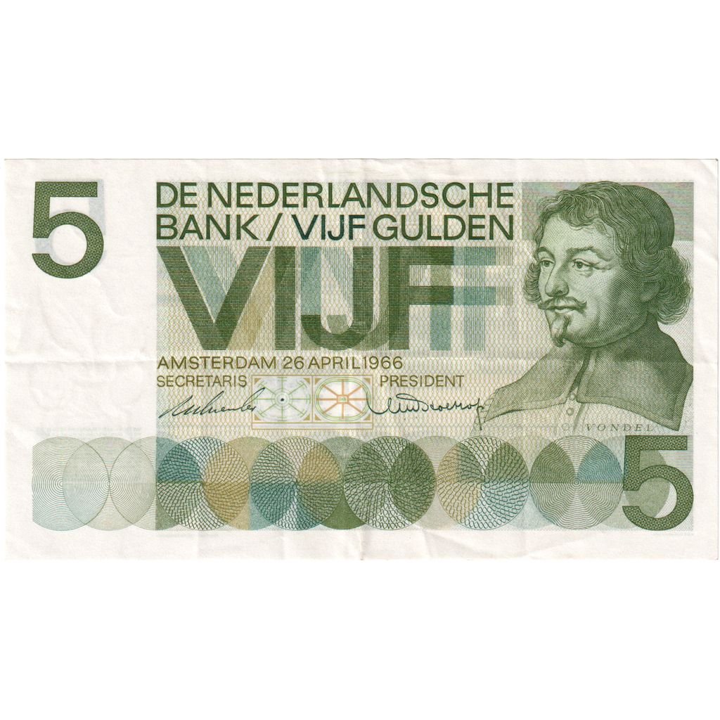 Nizozemí,
5 zlatých,
1966-04-26