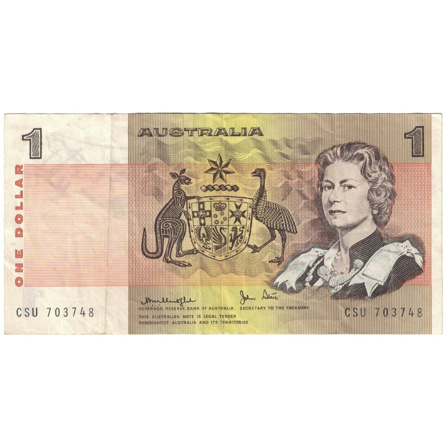 Bankovka,
Austrálie,
1 dolar