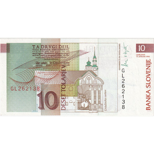 Slovinsko,
10 Tolarjev,
1992