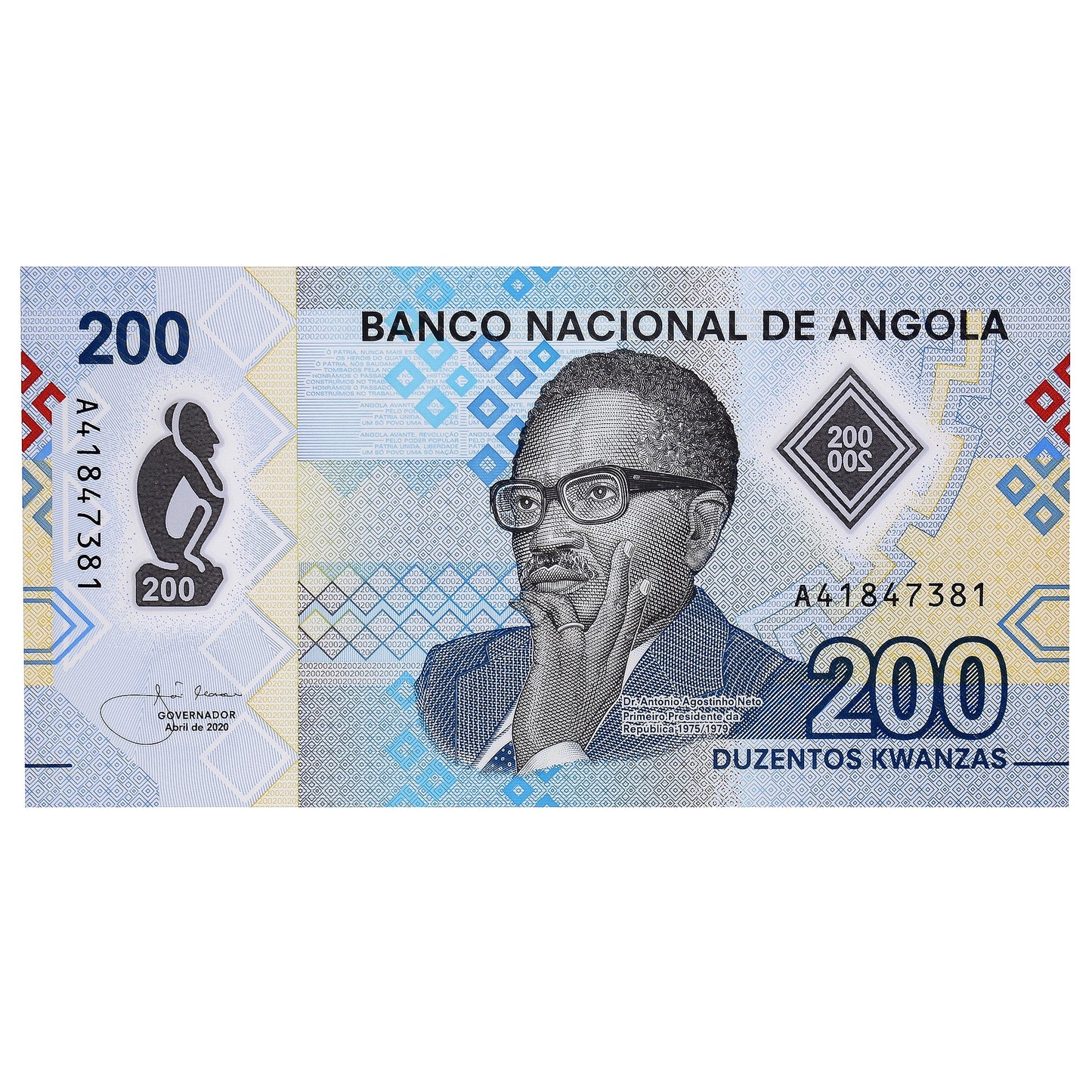Bankovka,
Angola,
200 kwanz