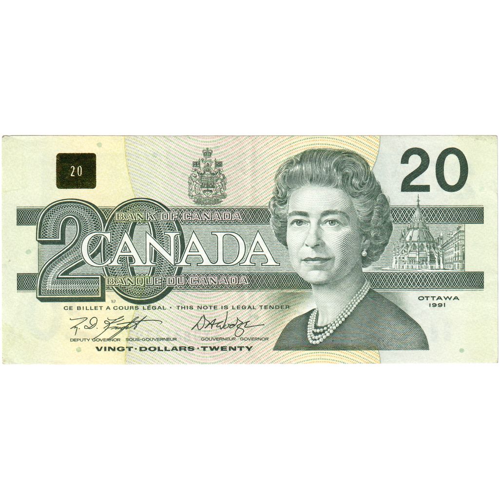 Kanada,
20 dolarů,
EF(40-45)