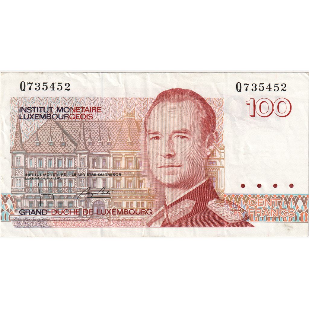 Lucembursko,
100 franků,
EF(40-45)