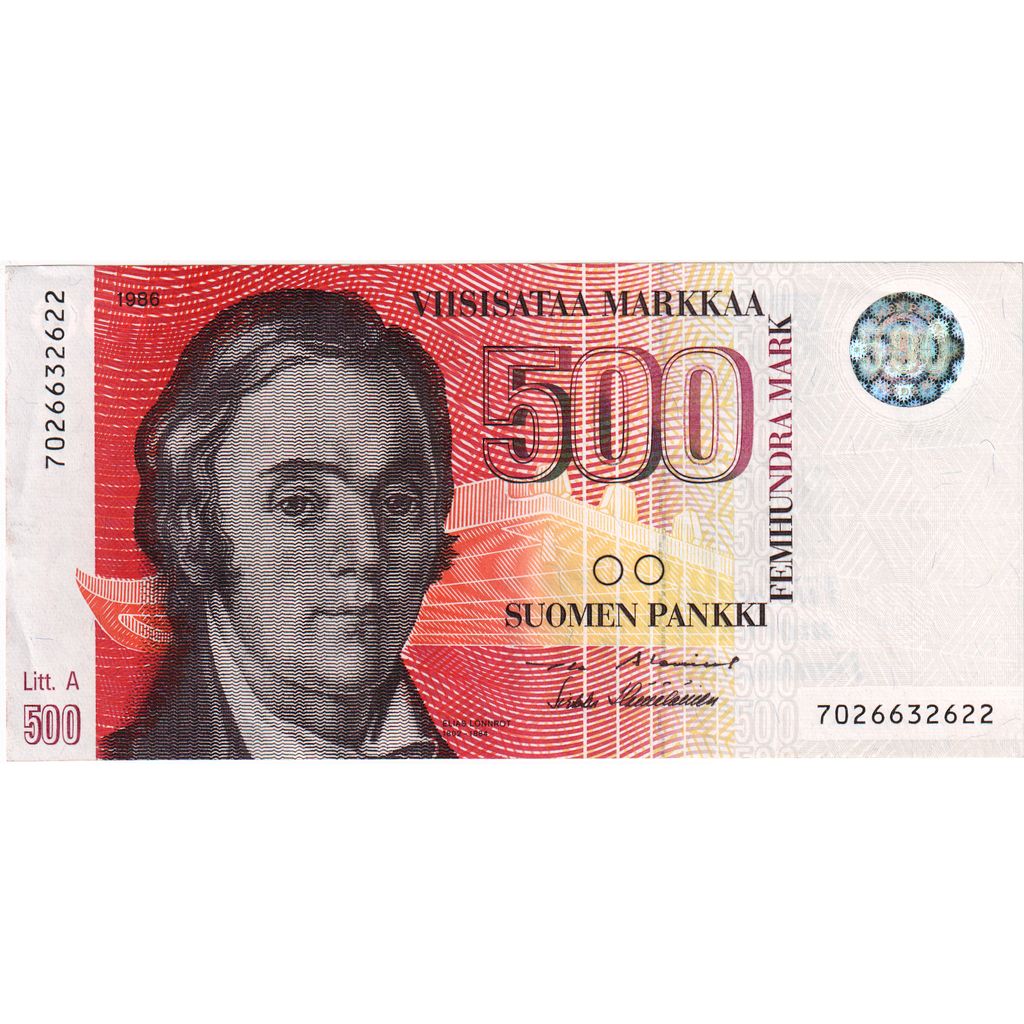 Finsko,
500 marek,
AU(55–58)