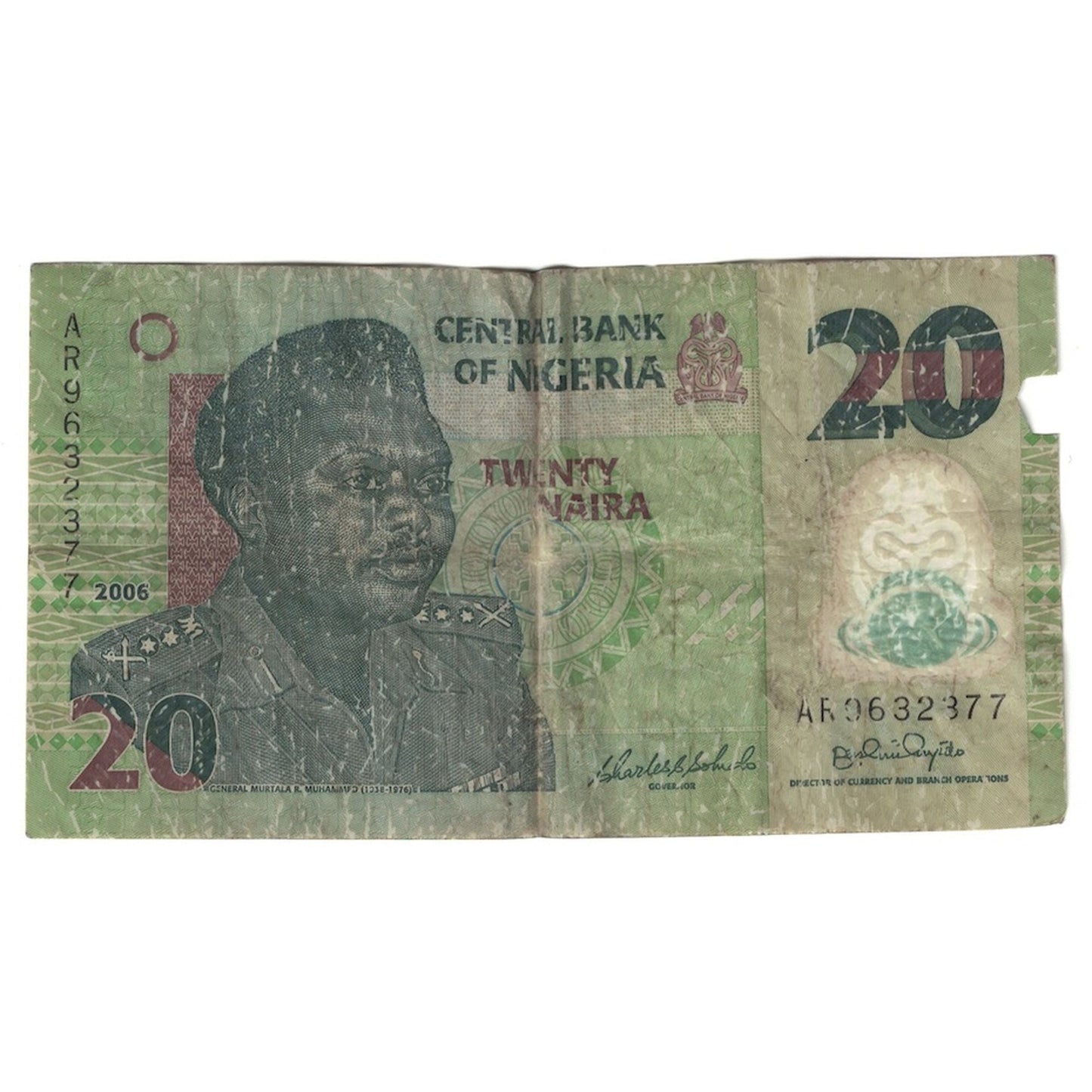 Bankovka,
Nigérie,
20 Naira