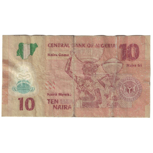 Bankovka,
Nigérie,
10 Naira