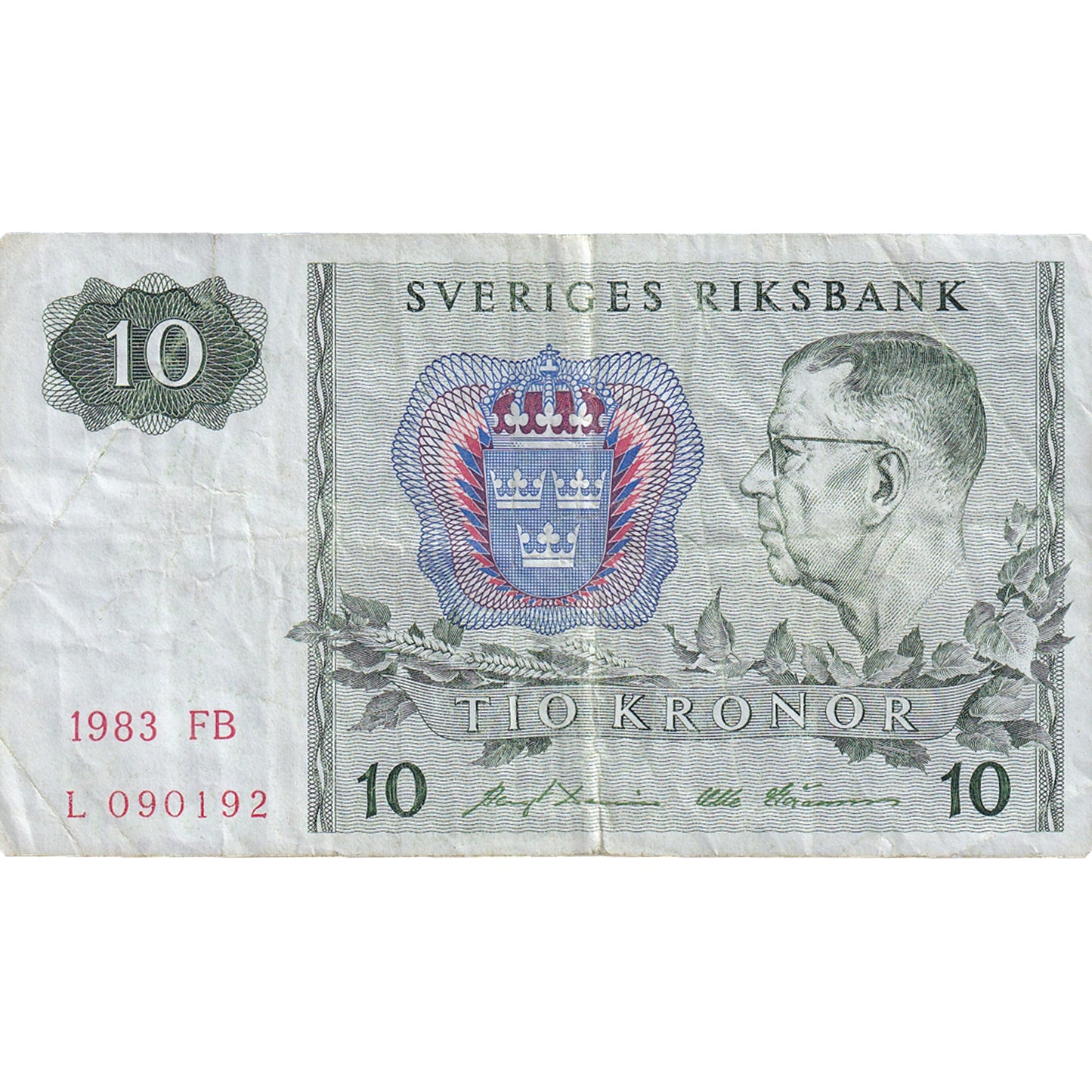 Bankovka,
Švédsko,
10 korun