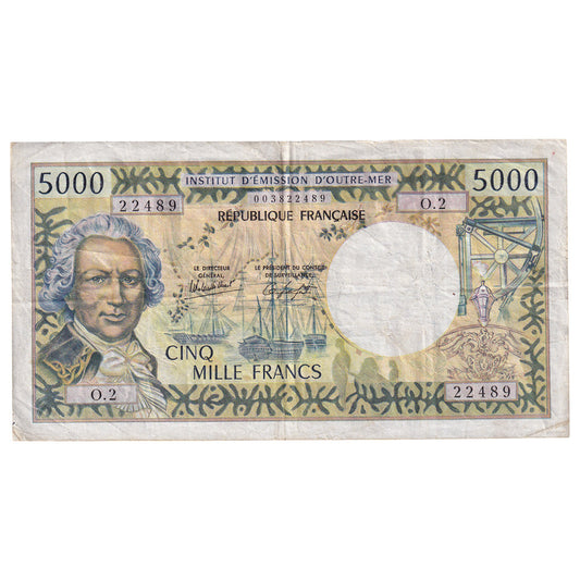 Bankovka,
Tahiti,
5000 franků