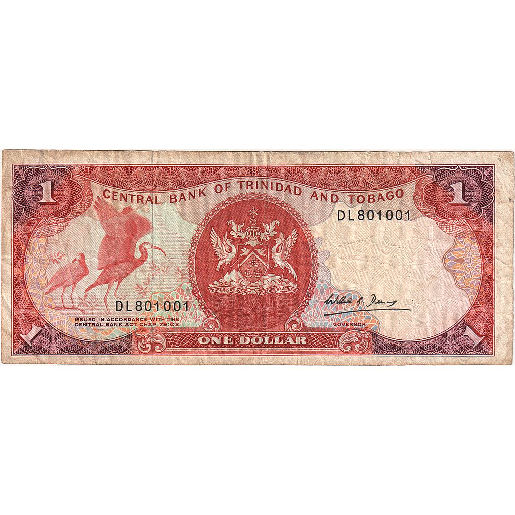 Trinidad a Tobago,
1 dolar,
Nedatováno (1985)