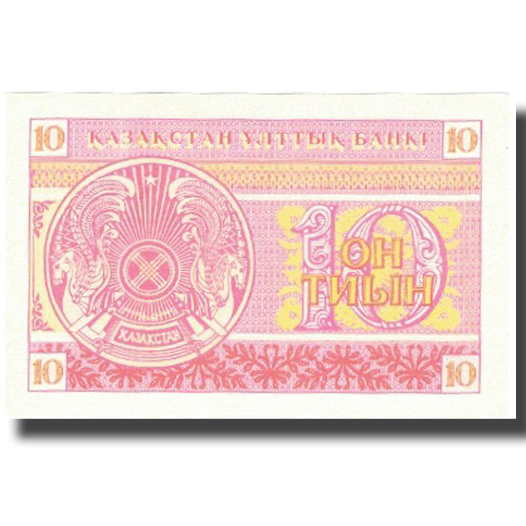 Bankovka,
Kazachstán,
10 Tyin