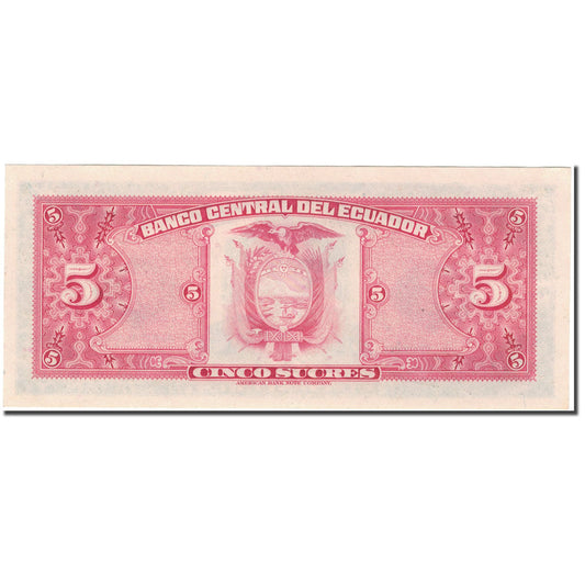 Bankovka,
Ekvádor,
5 Sucres