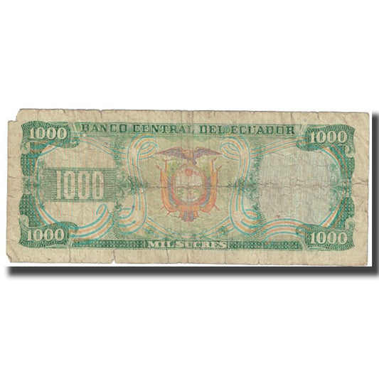 Bankovka,
Ekvádor,
1000 Sucres