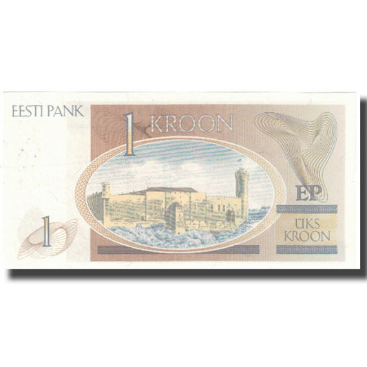 Bankovka,
Estonsko,
1 koruna