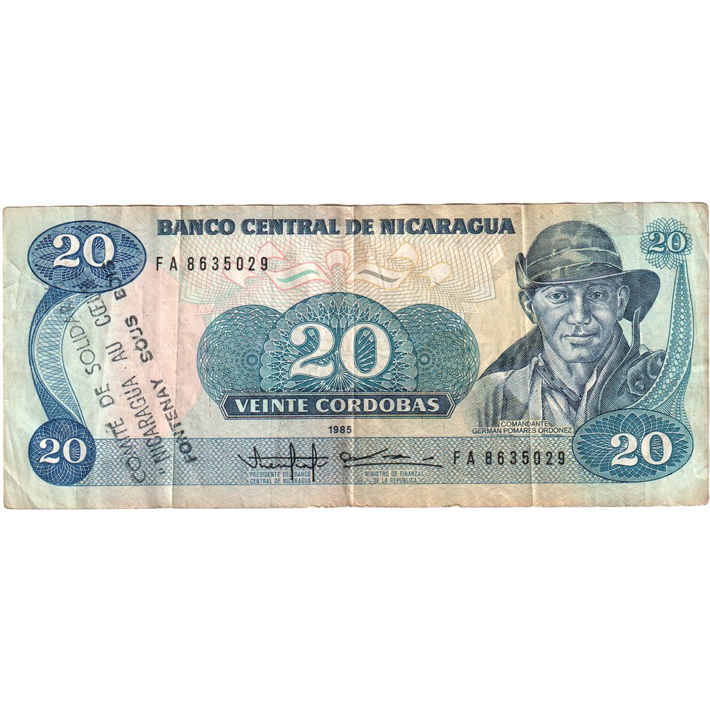 Nikaragua,
20 Cordobas,
1985