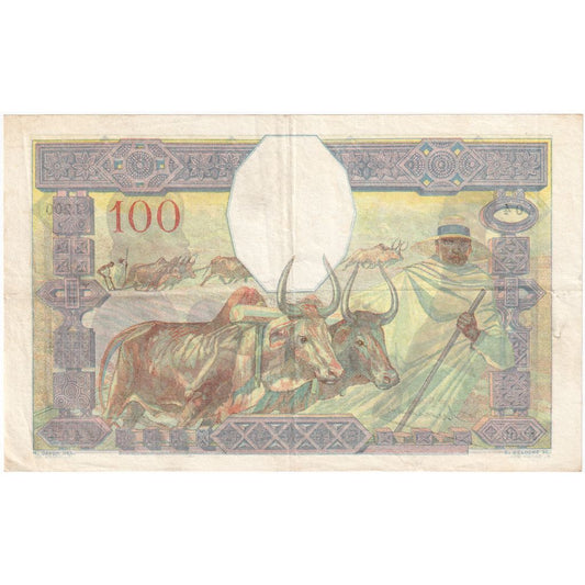 Madagaskar,
100 franků,
Nedatováno (cca 1937)