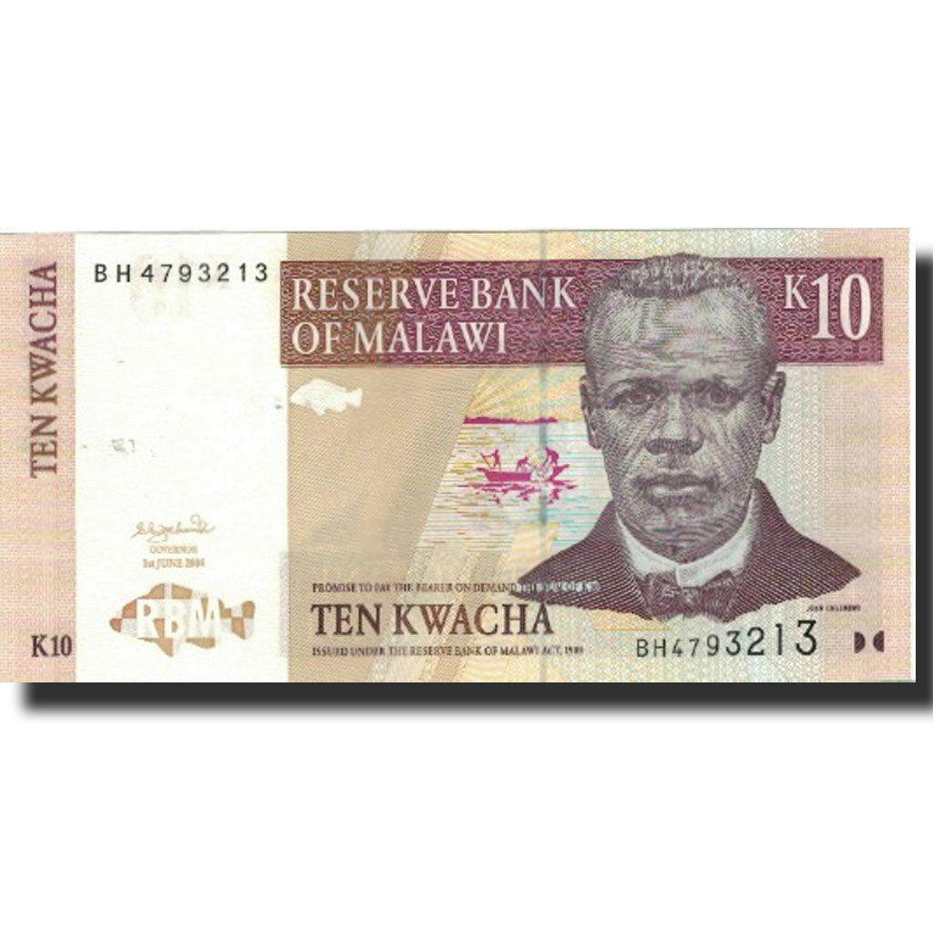 Bankovka,
malawi,
10 Kwacha