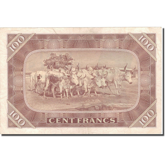 Bankovka,
Mali,
100 franků