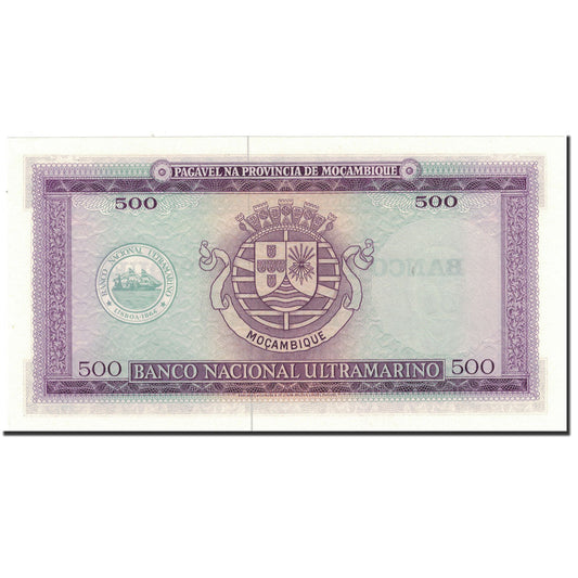 Bankovka,
Mosambik,
500 Escudos