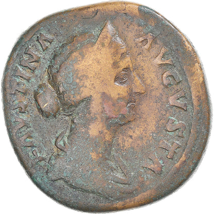 Mince, 
  
  Faustyně II. 
  
  Sestertius