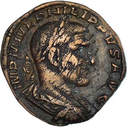 Mince, 
  
  Filip I, 
  
  Sestertius