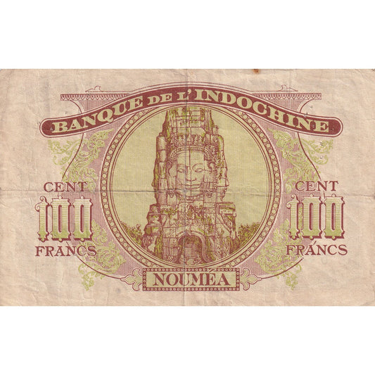 Bankovka, 
  
  Nová Kaledonie, 
  
  100 franků