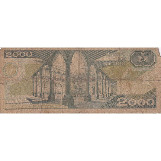 Bankovka, 
  
  Mexiko, 
  
  2000 pesos