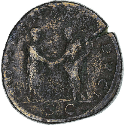Hadrián, 
  
  Sestertius, 
  
  133-135