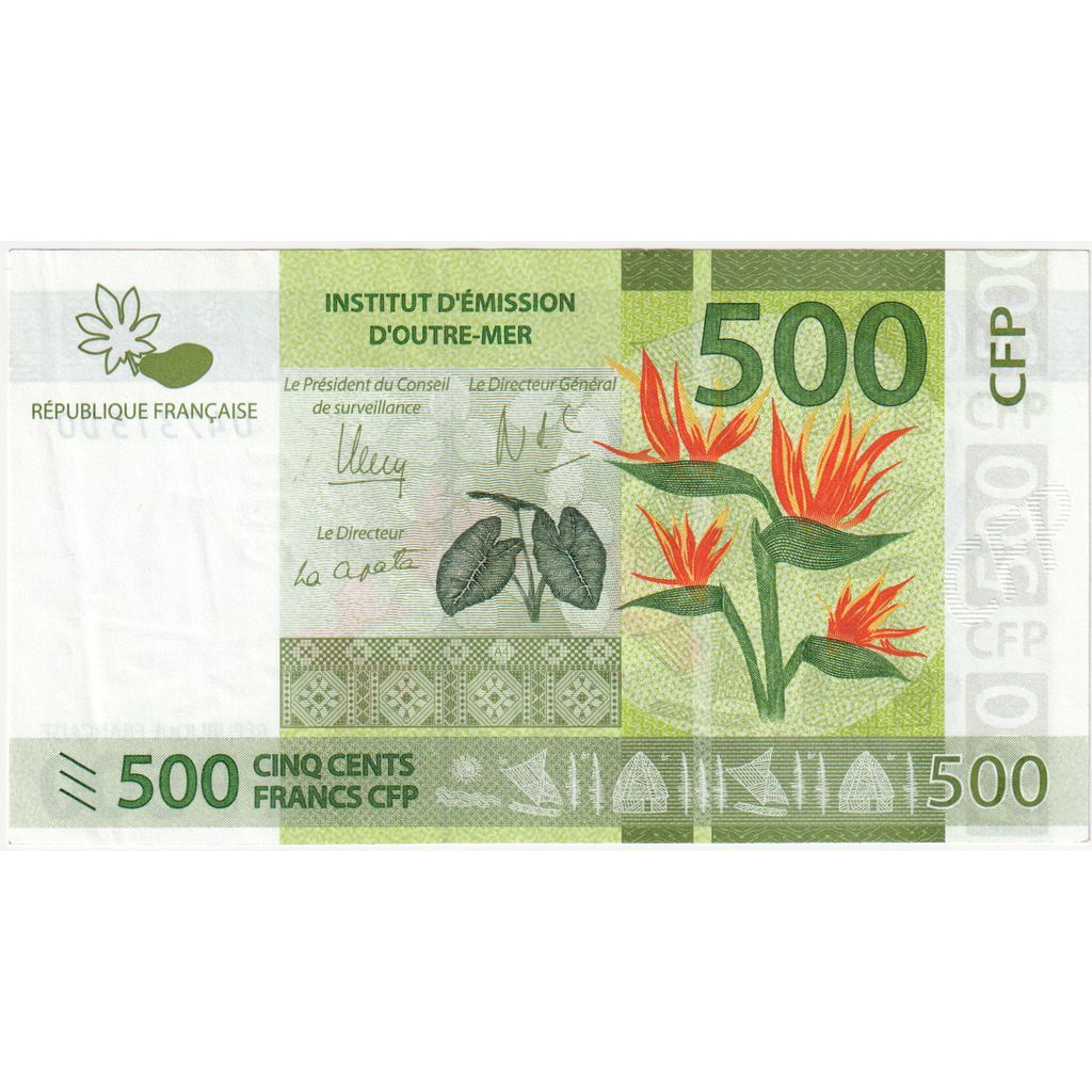 Francouzská tichomořská území, 
  
  500 franků, 
  
  UNC(65–70)