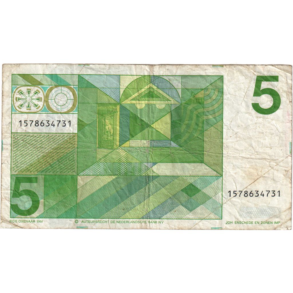 Nizozemí, 
  
  5 zlatých, 
  
  1973-03-28