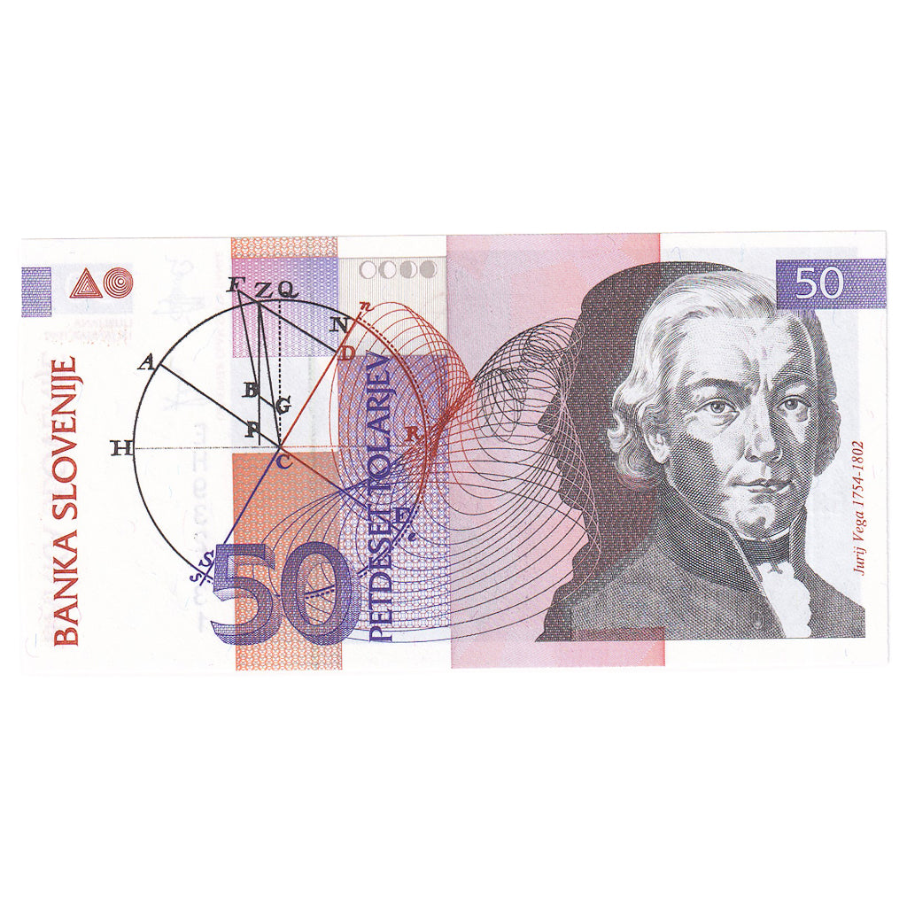 Bankovka, 
  
  Slovinsko, 
  
  50 Tolarjev