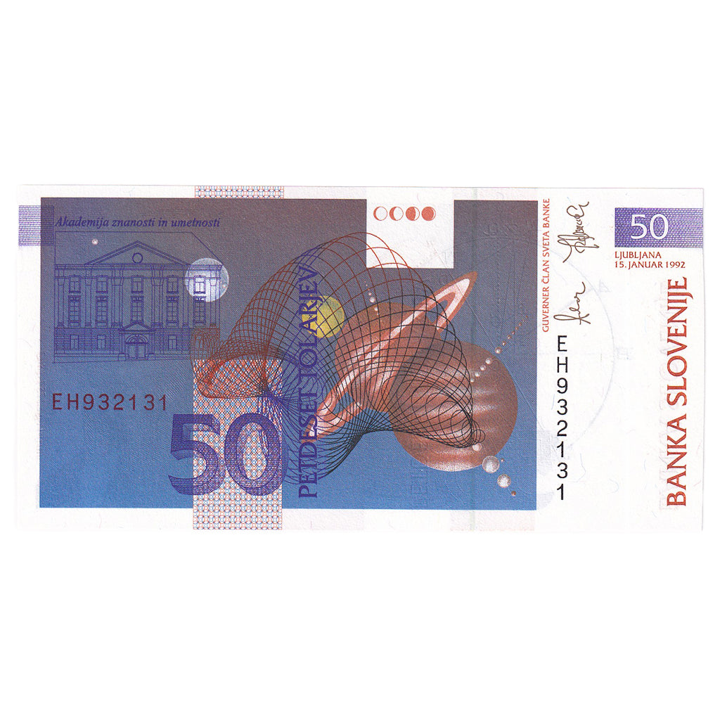 Bankovka, 
  
  Slovinsko, 
  
  50 Tolarjev