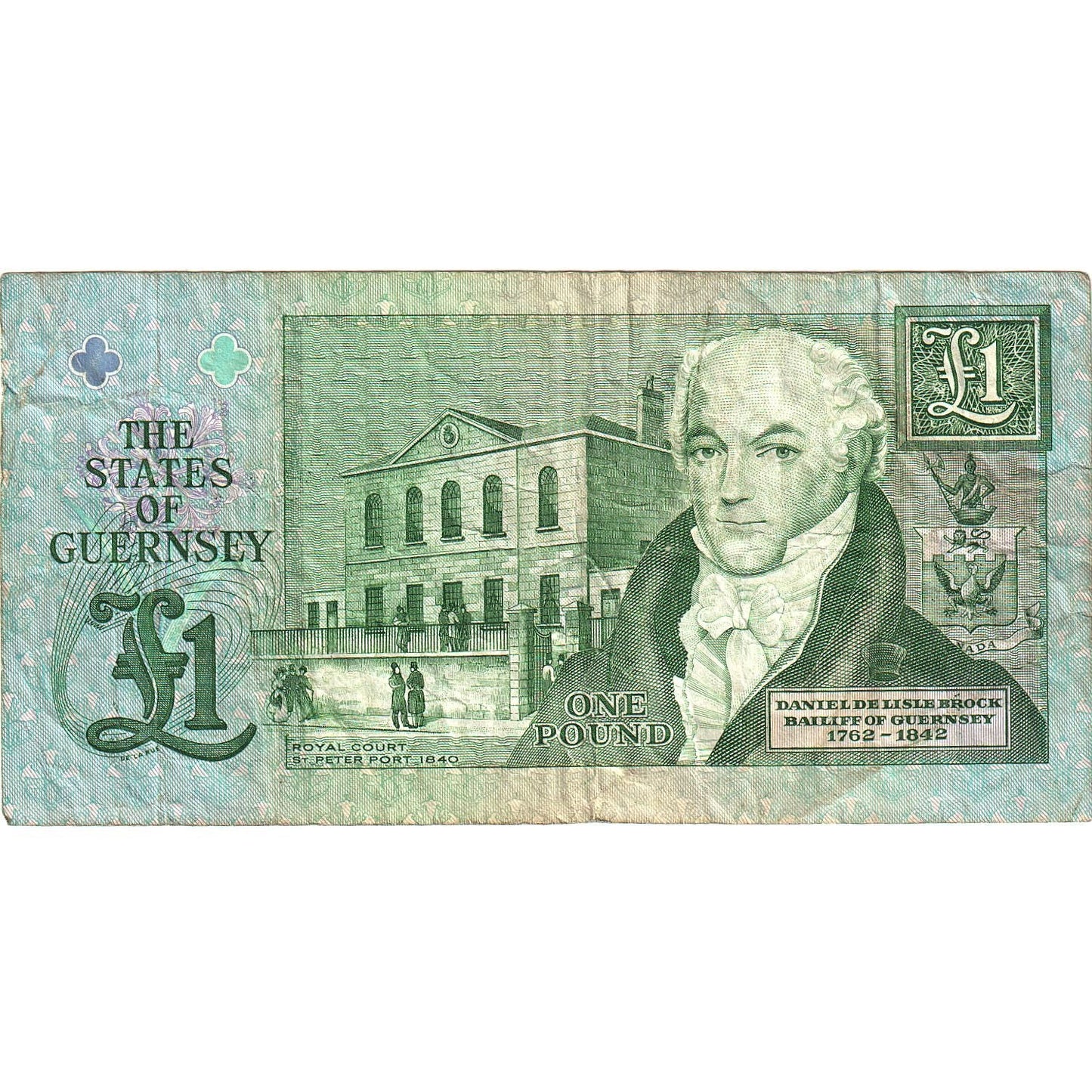 Bankovka, 
  
  Guernsey, 
  
  1 libra