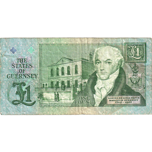 Bankovka, 
  
  Guernsey, 
  
  1 libra
