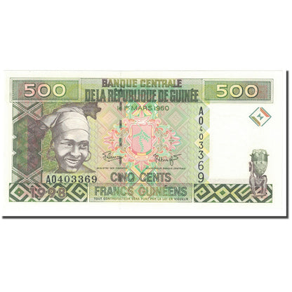 Bankovka, 
  
  Guinea, 
  
  500 franků