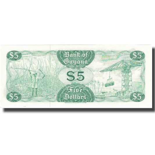 Bankovka, 
  
  Guyana, 
  
  5 dolarů