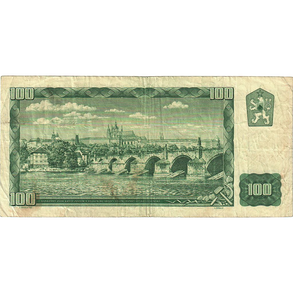 Bankovka, 
  
  Československo, 
  
  100 korun