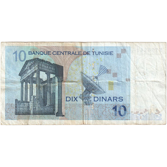 Bankovka, 
  
  Tunisko, 
  
  10 dinárů