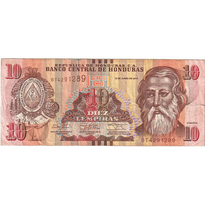 Bankovka, 
  
  Honduras, 
  
  10 lempir