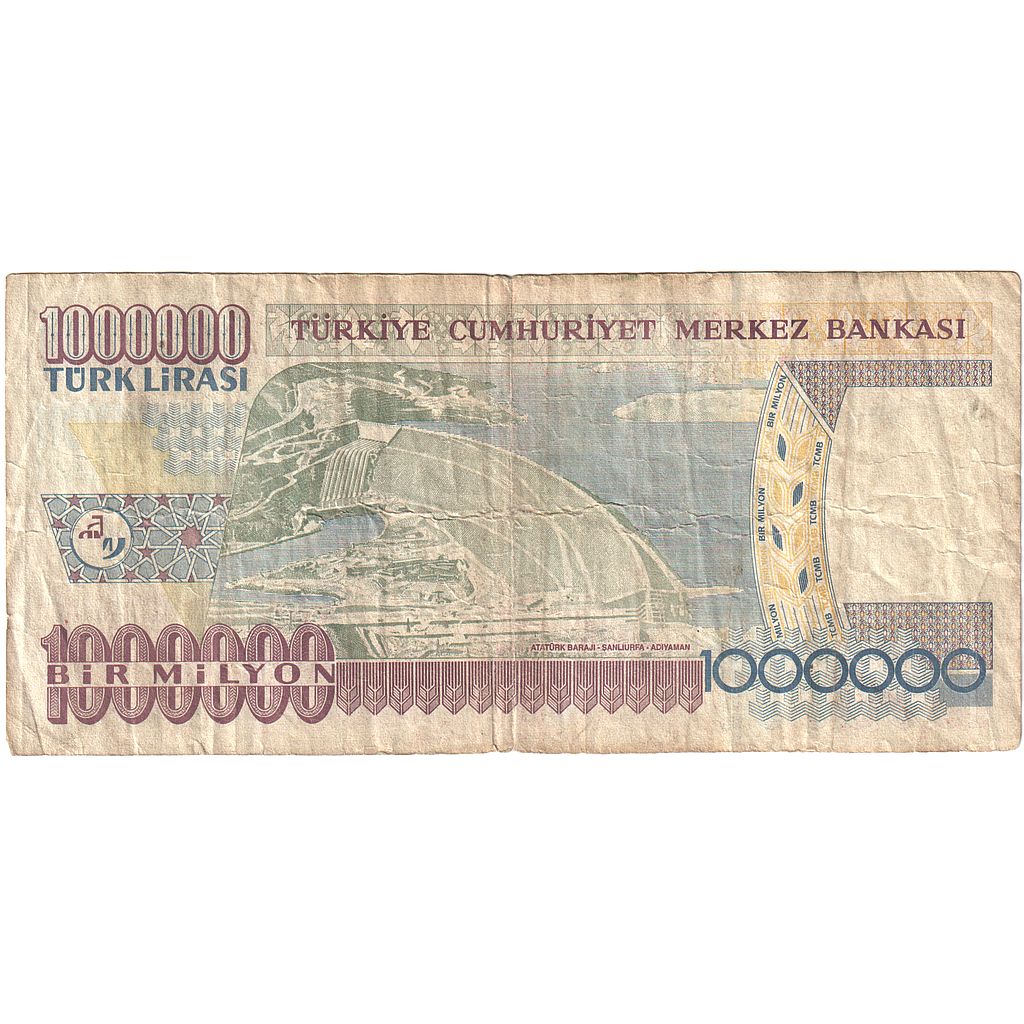 Turecko, 
  
  1 000 000 lir, 
  
  1970-10-14