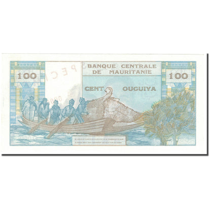Bankovka, 
  
  Mauretánie, 
  
  100 Ouguiya
