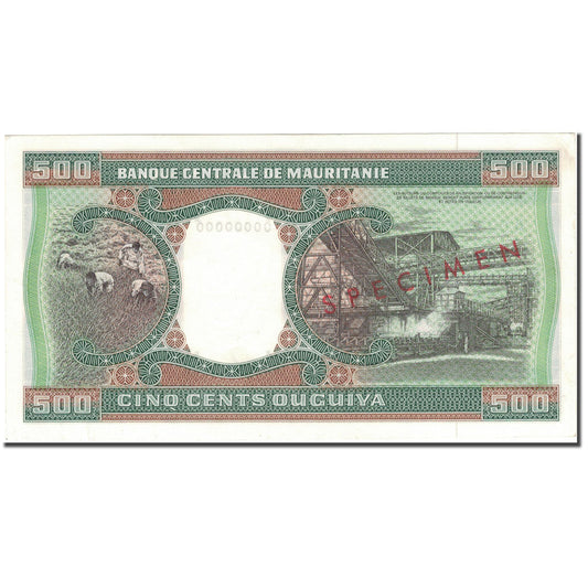 Bankovka, 
  
  Mauretánie, 
  
  500 Ouguiya