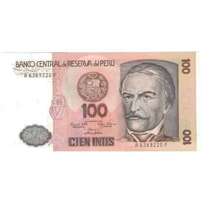 Bankovka, 
  
  Peru, 
  
  100 Intis