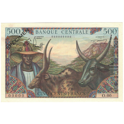 Bankovka, 
  
  Kamerun, 
  
  500 franků