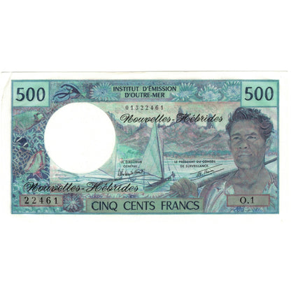 Bankovka, 
  
  Nové Hebridy, 
  
  500 franků