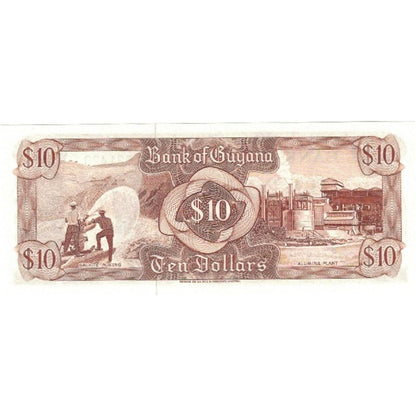Bankovka, 
  
  Guyana, 
  
  10 dolarů