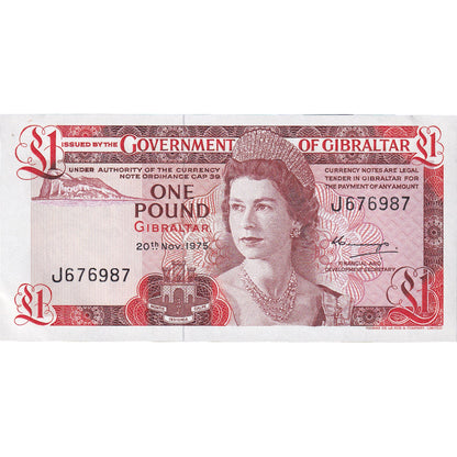 Bankovka, 
  
  Gibraltar, 
  
  1 libra